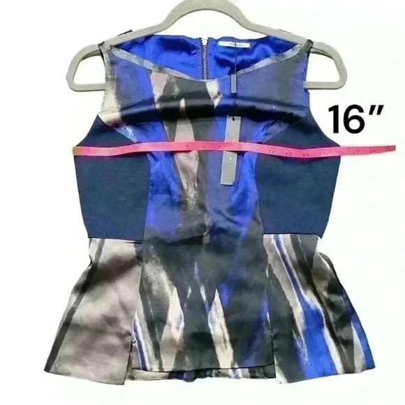 Tahari Fitted Peplum Blouse, XS - Picture 3 of 6